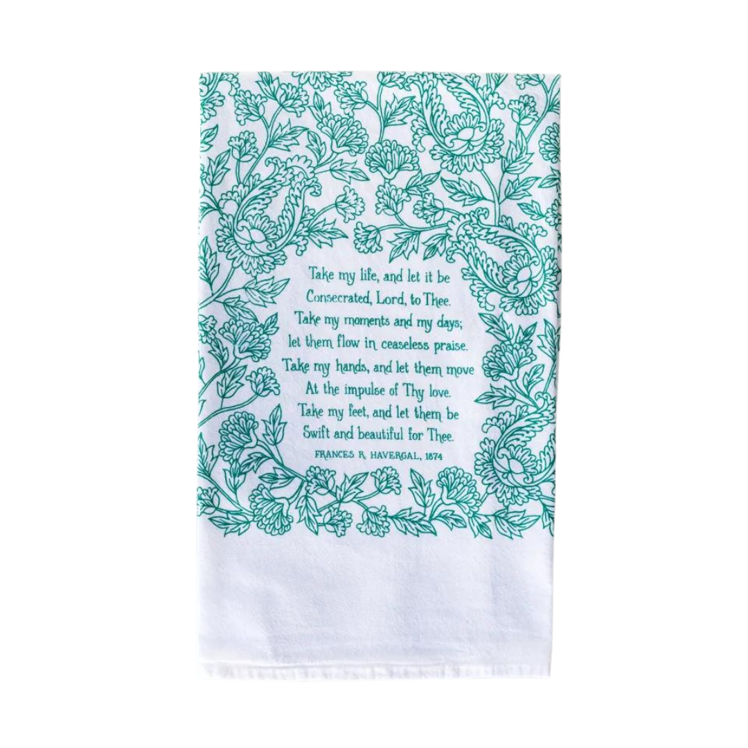 Take My Life and Let It Be Hymn Tea Towel