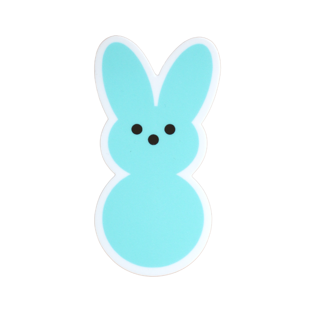 Blue Marshmallow Bunny Sticker