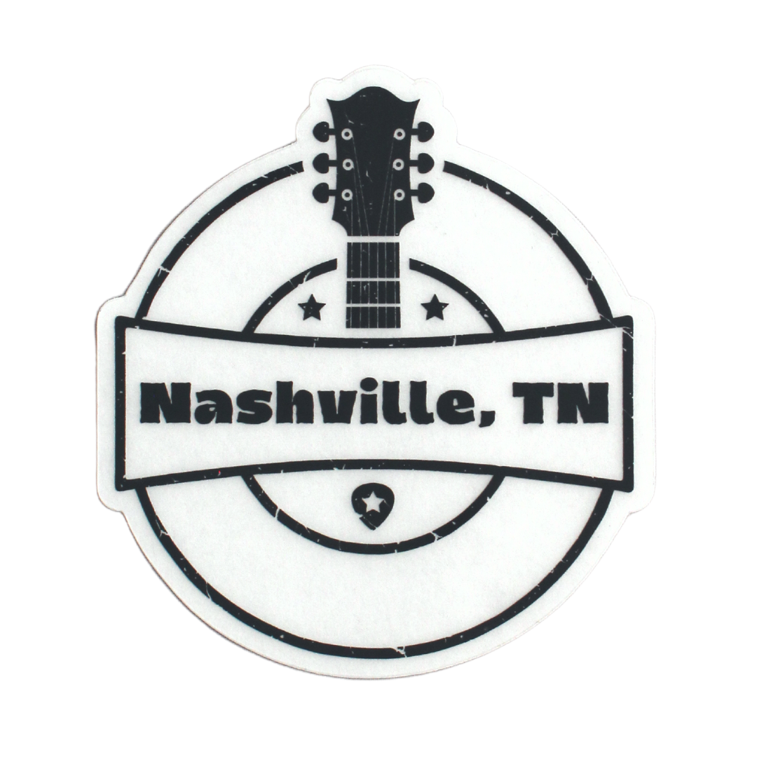Nashville, TN Guitar Record Sticker