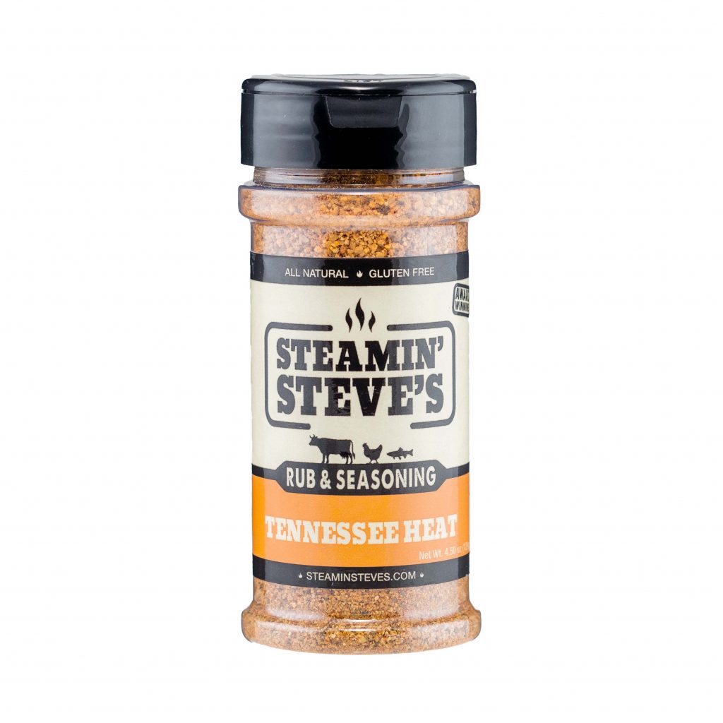 "Tennessee Heat" rub and seasoning blend for meat, veggies, marinades and grilling.