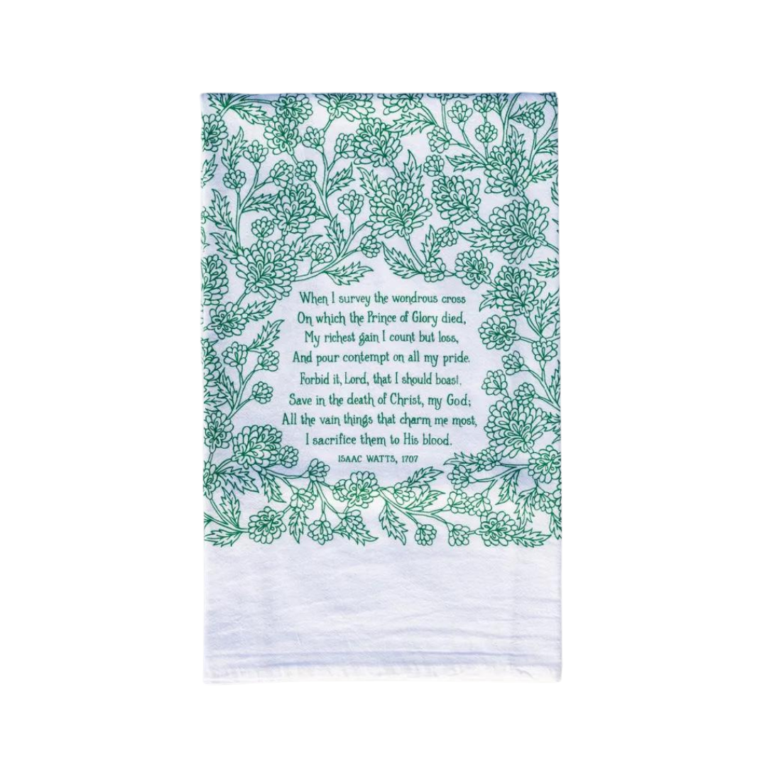 When I Survey the Wondrous Cross Hymn Tea Towel